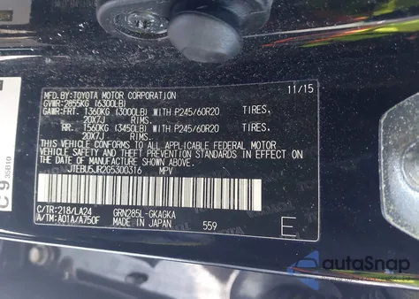 2016 Toyota 4Runner Limited from USA, damaged, VIN JTEBU5JR2G5300316